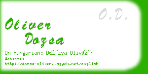oliver dozsa business card